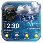Daily & Hourly Weather Clock Widget