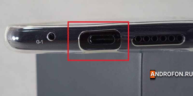 Разъем USB type C в Motorola G8+.
