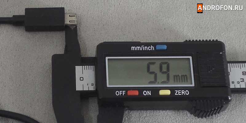 Длина штекера 5.9 мм.