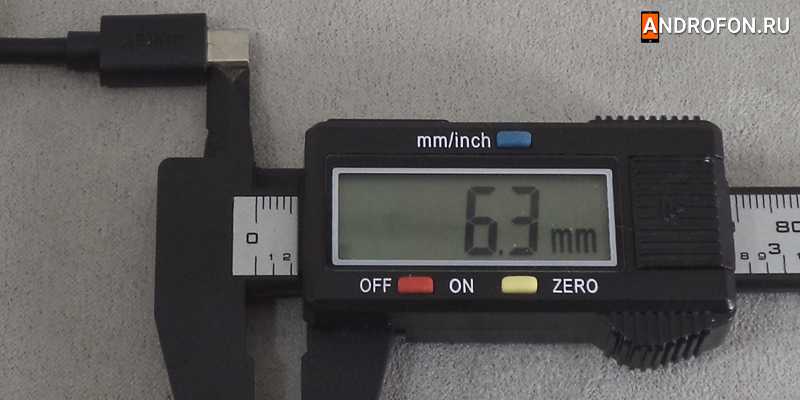 Длина штекера 6.3 мм.