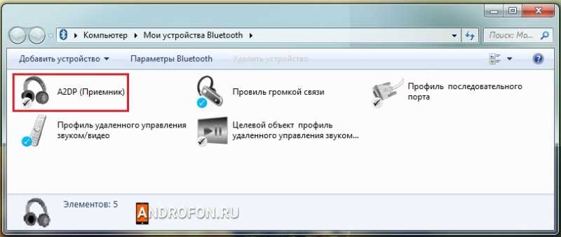 Пункт A2DP. 