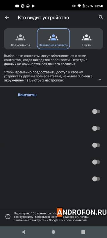Некоторые контакты.