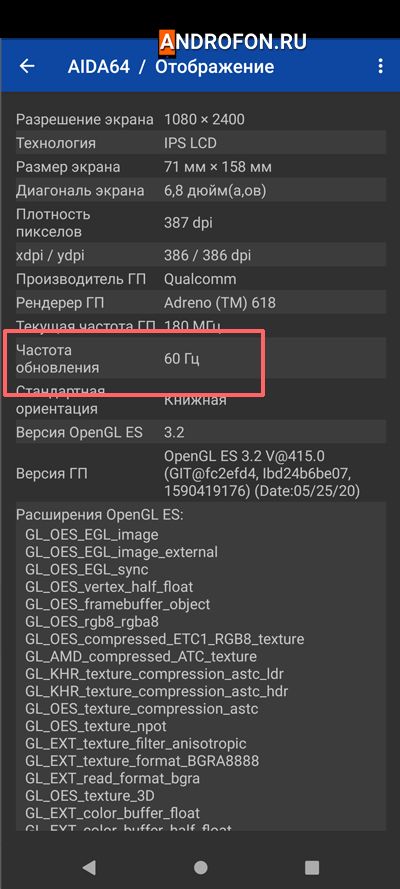 Какая частота обновления экрана в телефонах и планшетах