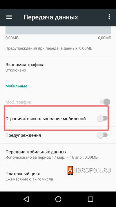 ограничение данных