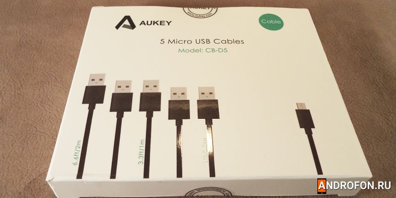 Набор качественных кабелей производства Aukey.