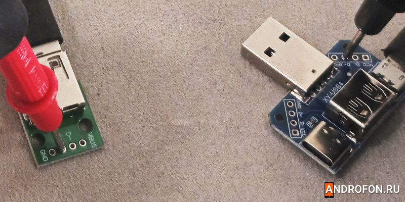 Проверка проводов внутри USB кабеля.